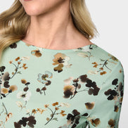 Floral shirt with lace trim