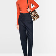 Basic shirt with stand-up collar