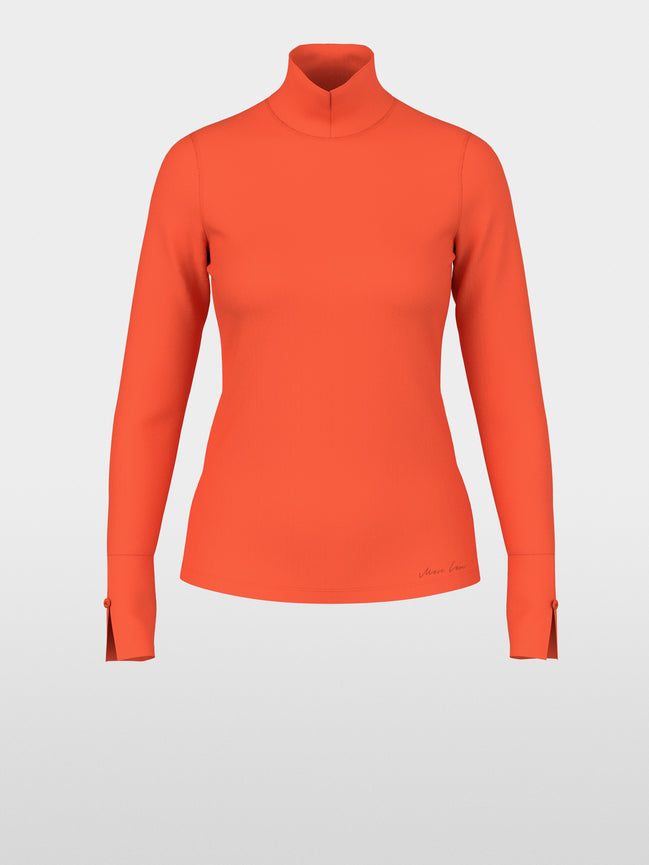 Basic shirt with stand-up collar