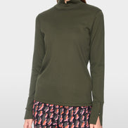 Basic shirt with stand-up collar