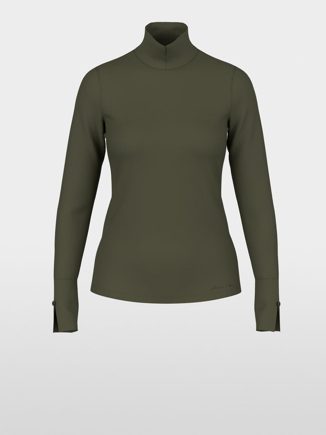 Basic shirt with stand-up collar