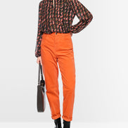 Abstract houndstooth blouse