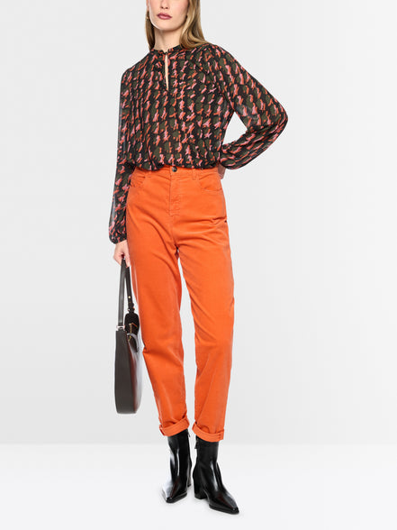 Abstract houndstooth blouse