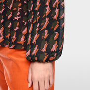 Abstract houndstooth blouse