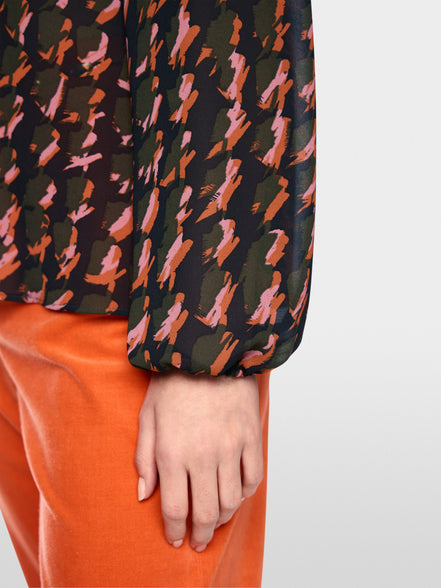 Abstract houndstooth blouse
