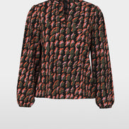 Abstract houndstooth blouse