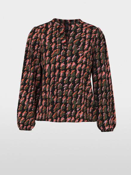 Abstract houndstooth blouse