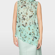 Asymmetrical top with floral print