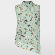 Asymmetrical top with floral print