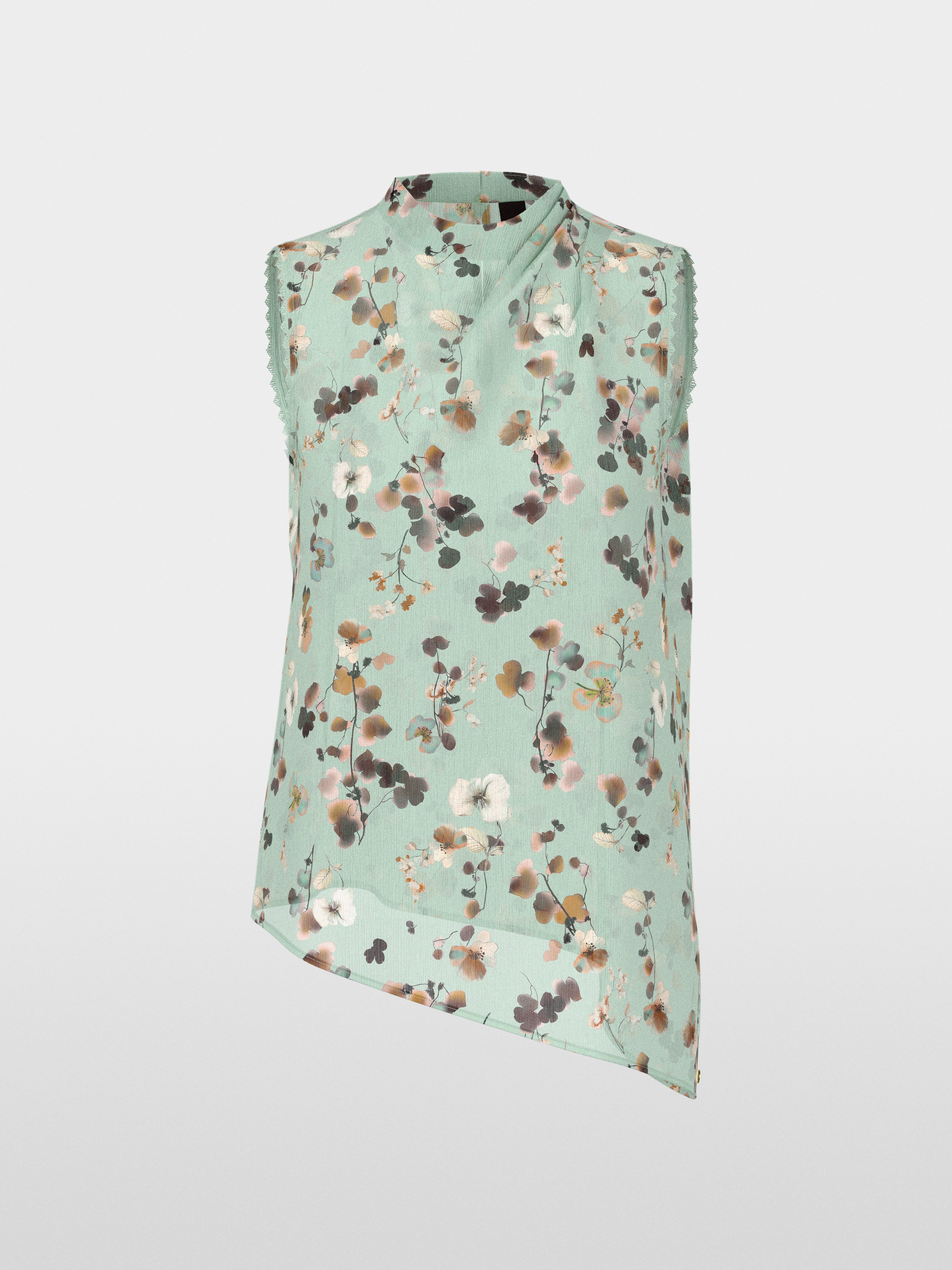Asymmetrical top with floral print