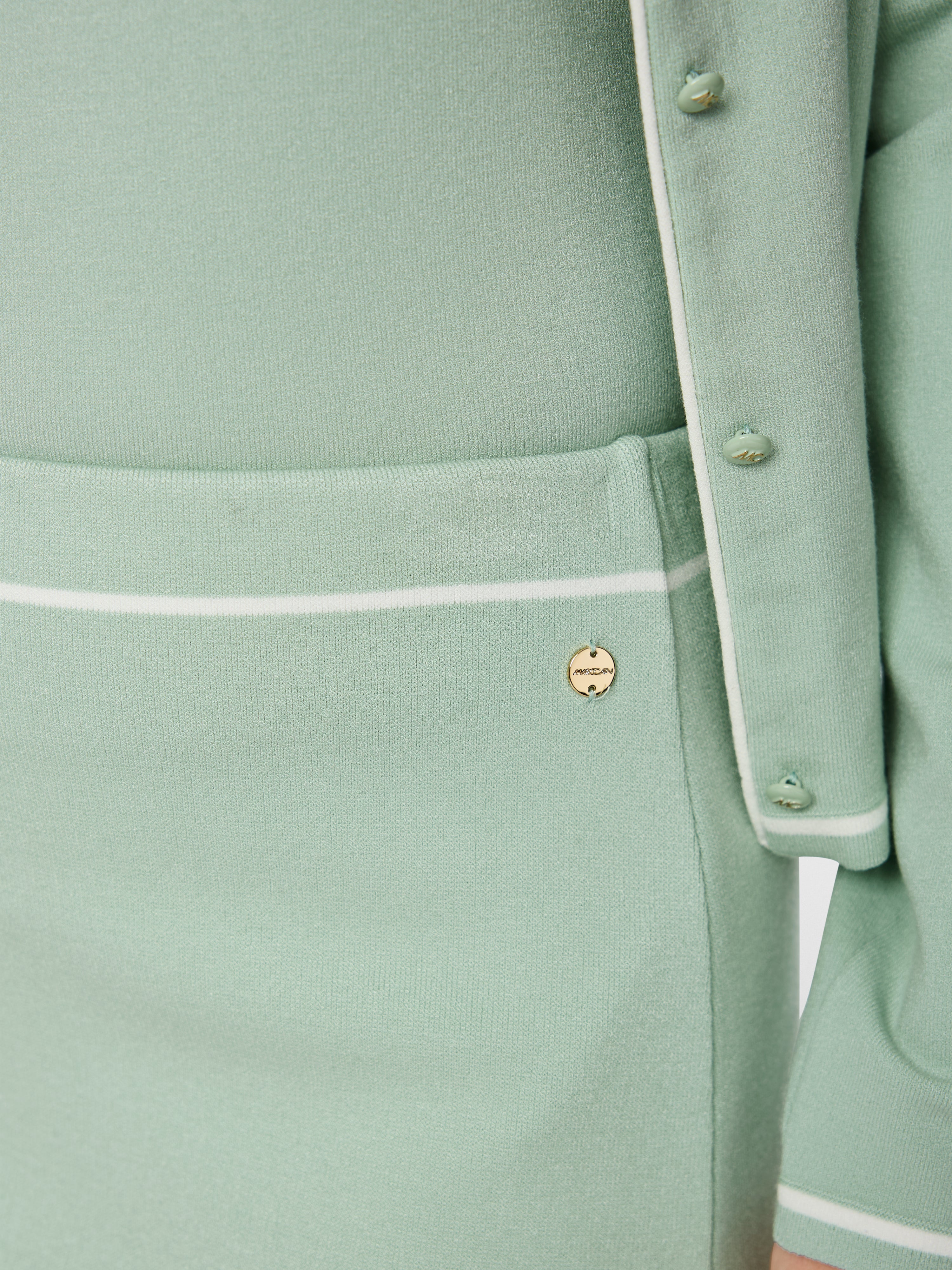 “Knitted in Germany” calf-length skirt