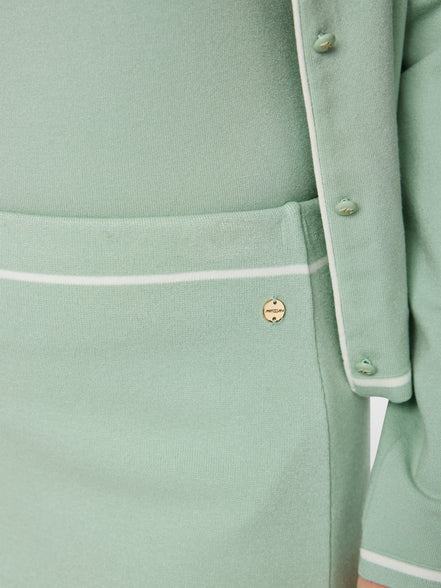 “Knitted in Germany” calf-length skirt