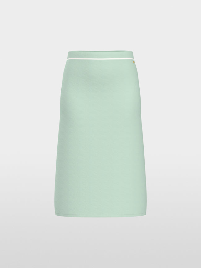 “Knitted in Germany” calf-length skirt