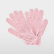 Fine-knit gloves with rhinestones