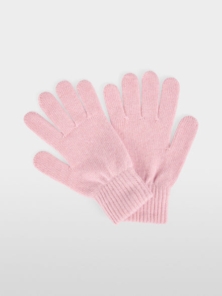 Fine-knit gloves with rhinestones