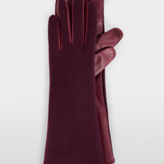 Leather-wool blend gloves
