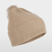 Knitted pom-pom hat