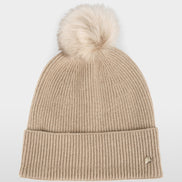 Knitted pom-pom hat
