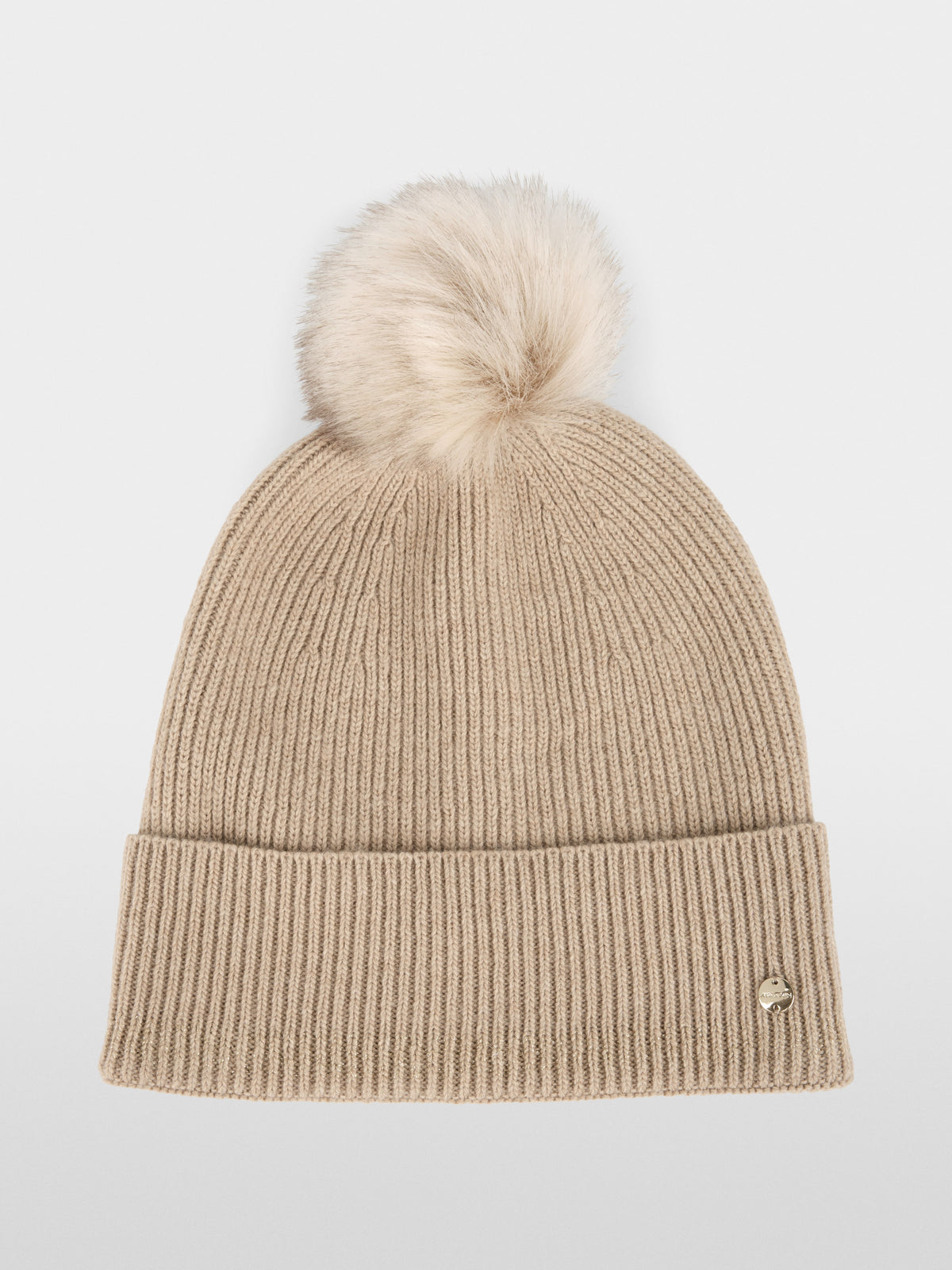 Knitted pom-pom hat