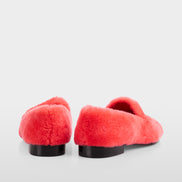 Lambskin loafers with metal detail
