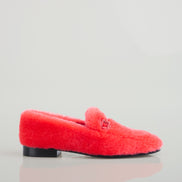 Lambskin loafers with metal detail