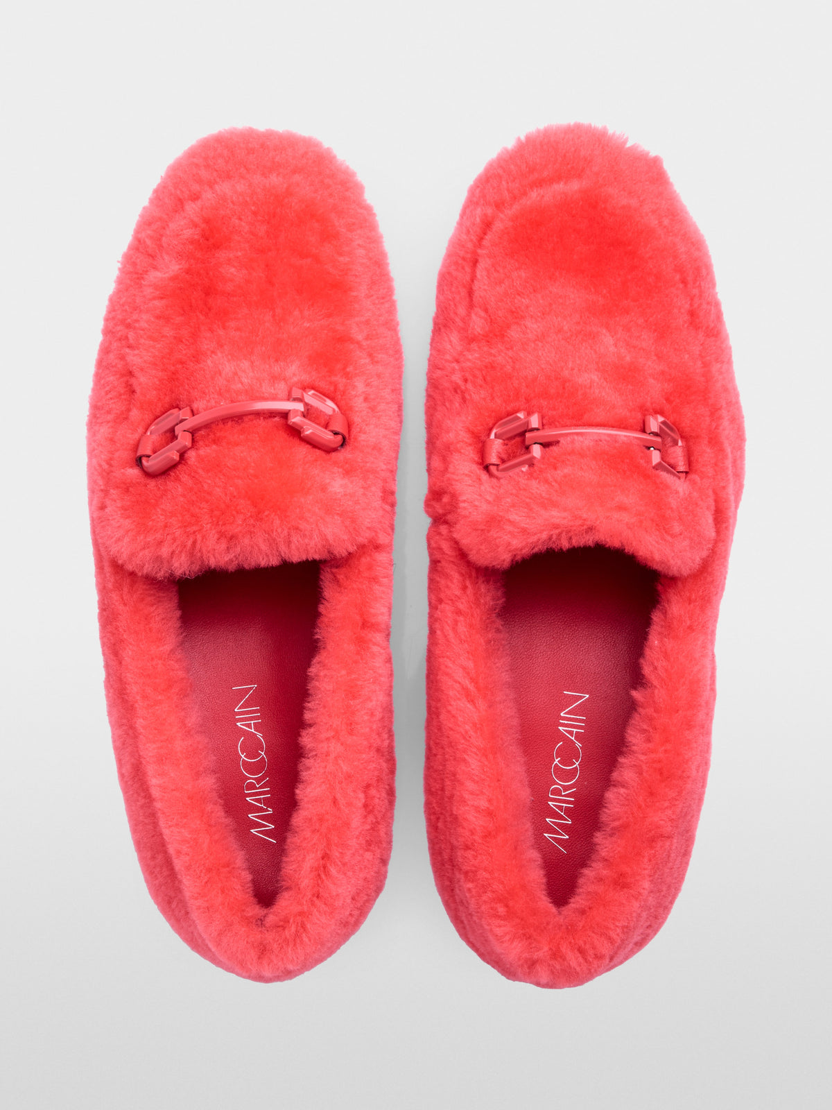 Lambskin loafers with metal detail