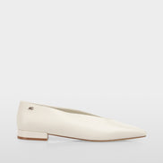 Leather ballerina flats