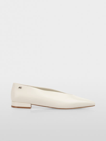 Leather ballerina flats