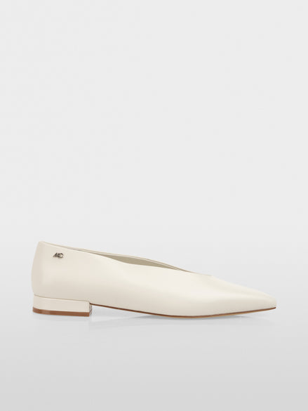 Leather ballerina flats
