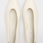 Leather ballerina flats