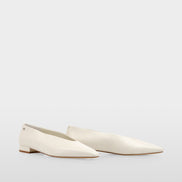 Leather ballerina flats