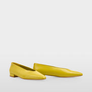 Leather ballerina flats