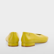 Leather ballerina flats