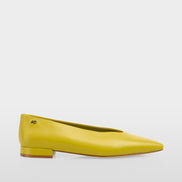 Leather ballerina flats