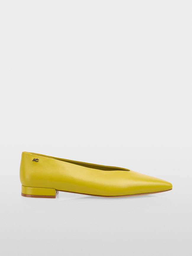 Leather ballerina flats