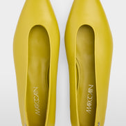 Leather ballerina flats