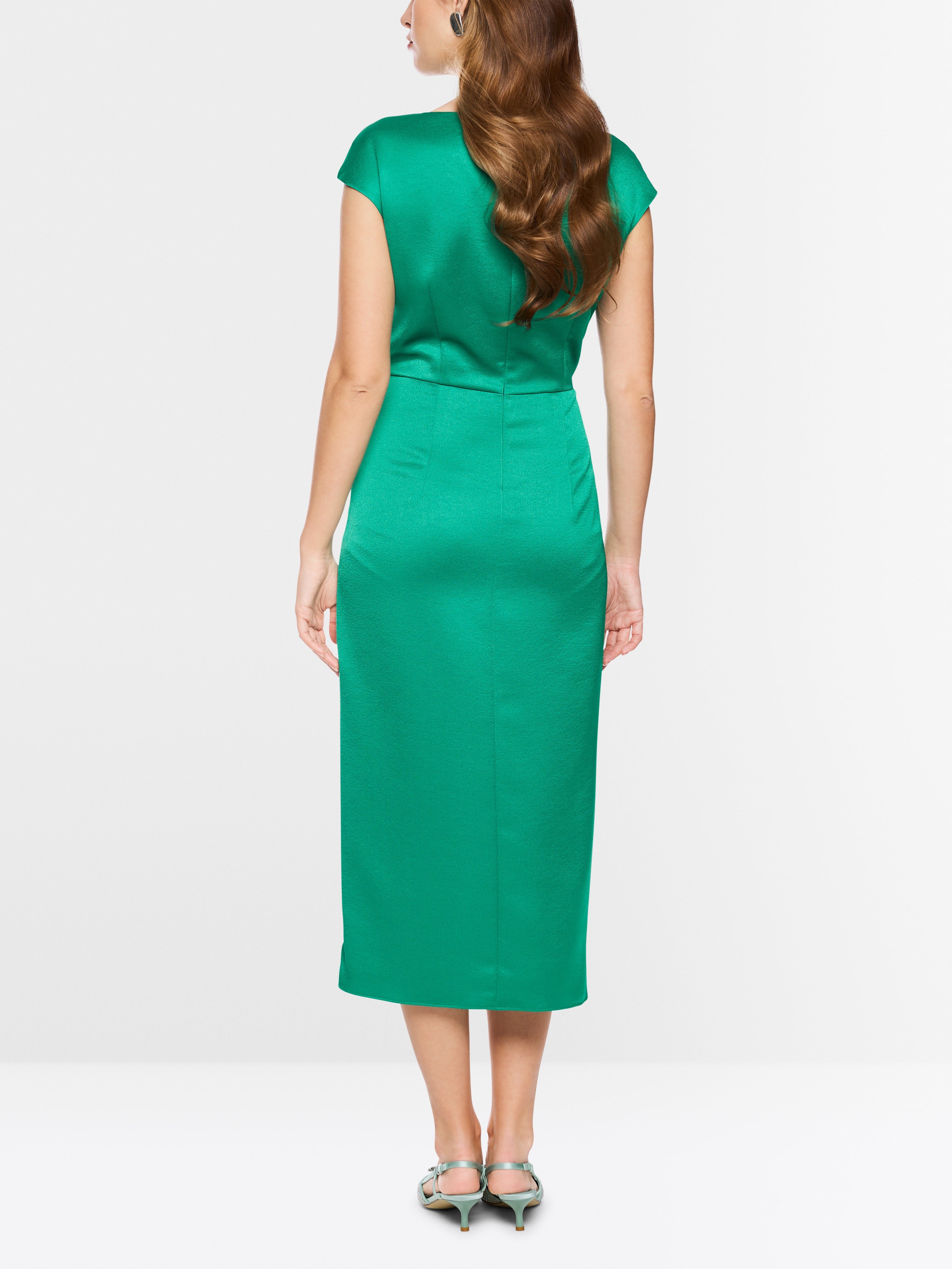 Midi dress with wrap-around design