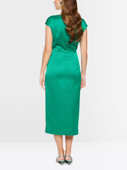 Midi dress with wrap-around design