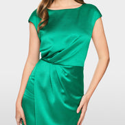 Midi dress with wrap-around design