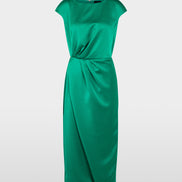 Midi dress with wrap-around design