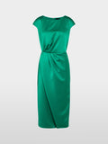 Midi dress with wrap-around design
