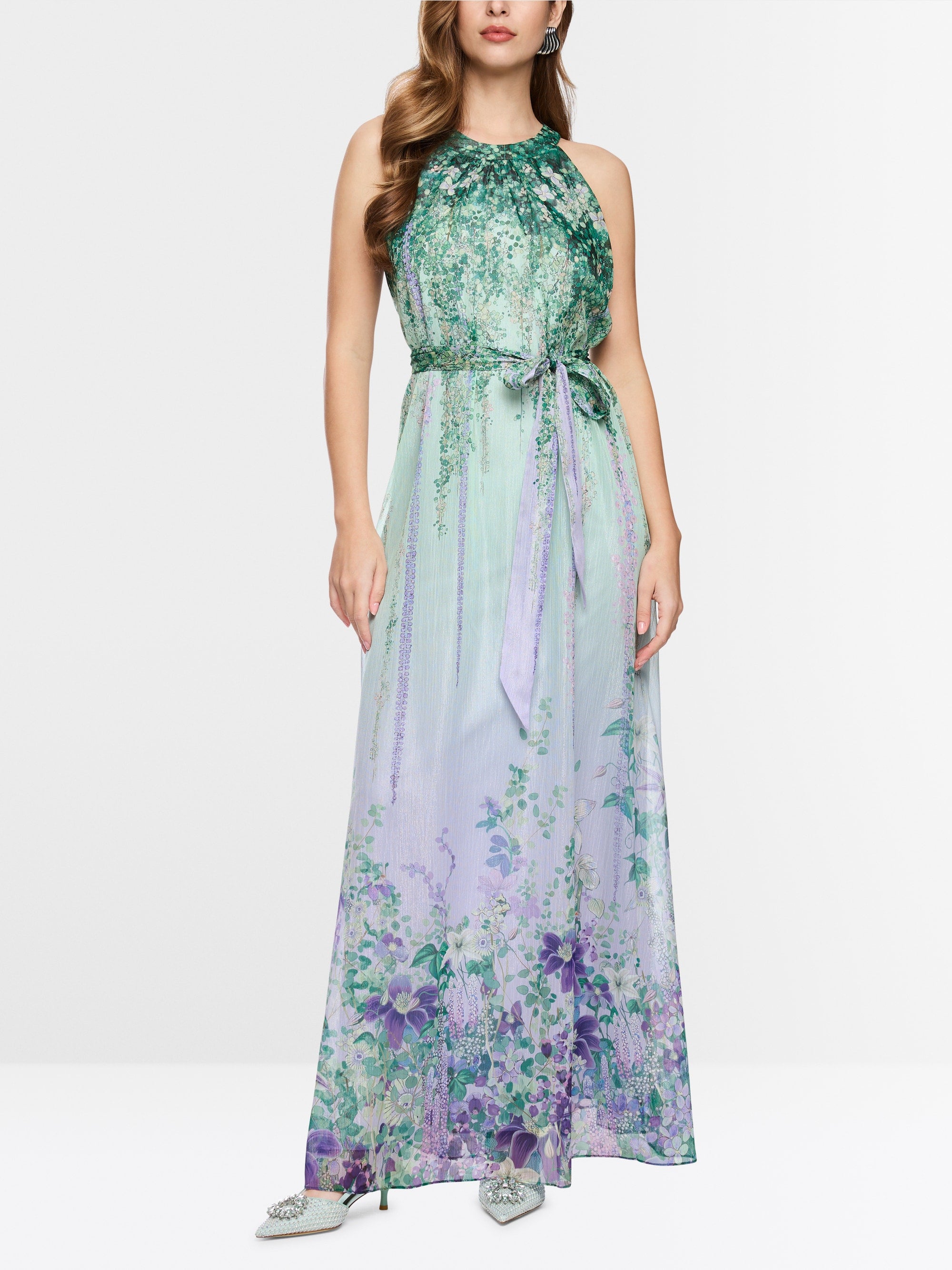 Halter-neck dress with floral print