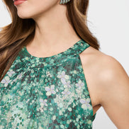 Halter-neck dress with floral print