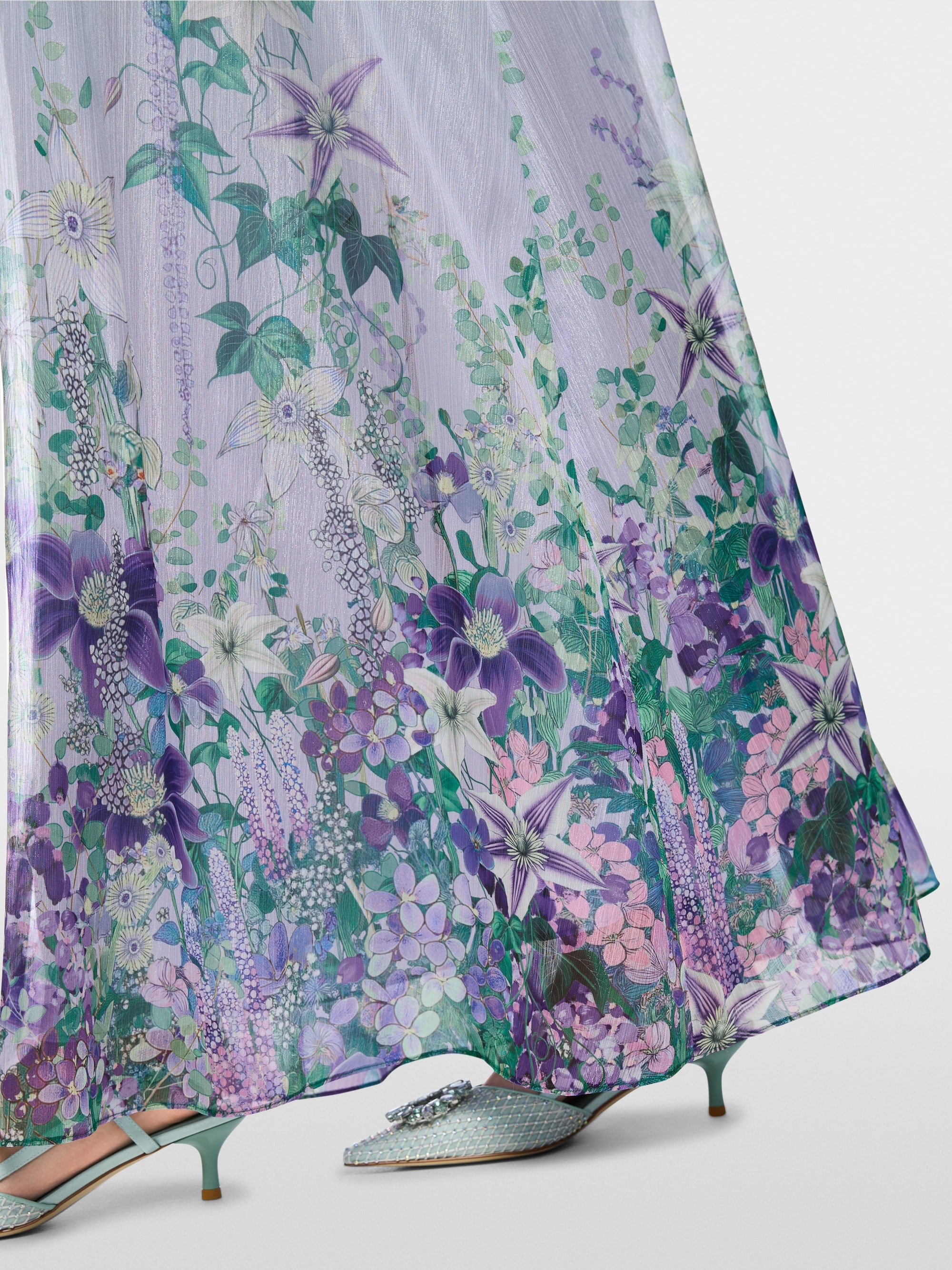 Halter-neck dress with floral print