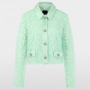 Jacket with lace and rhinestone buttons