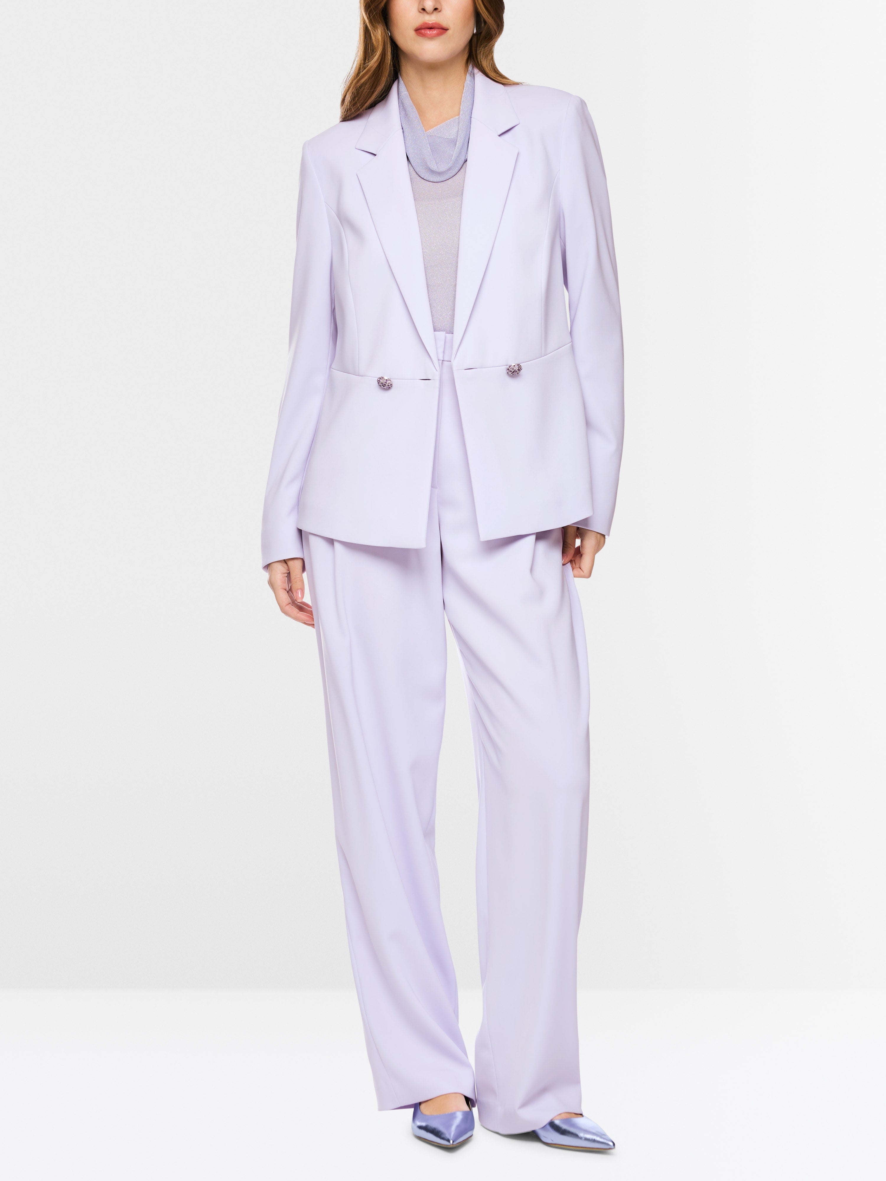 Double-breasted fancy buttons blazer