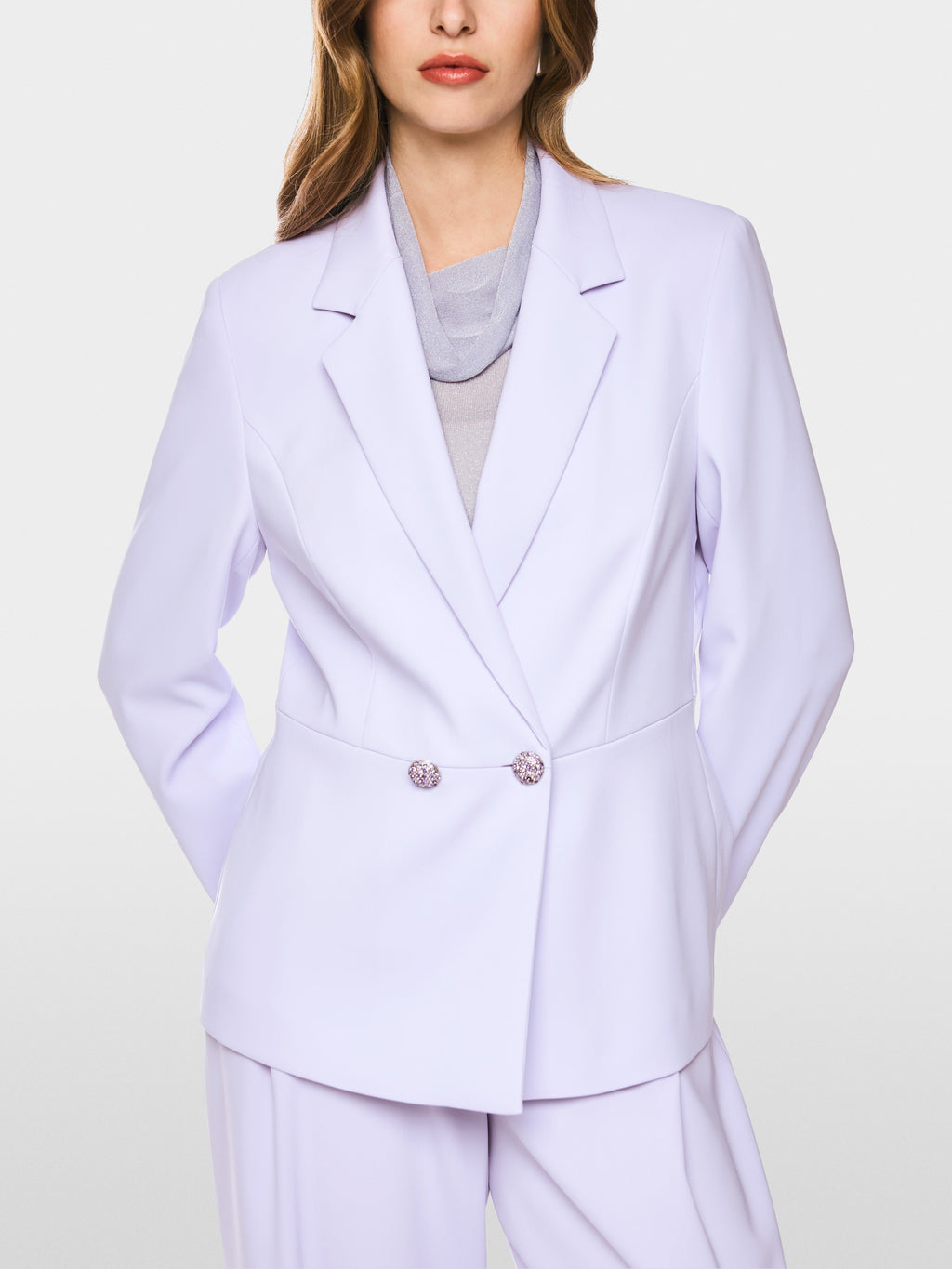 Double-breasted fancy buttons blazer