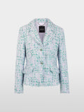 Blazer with rhinestones and frayed hem