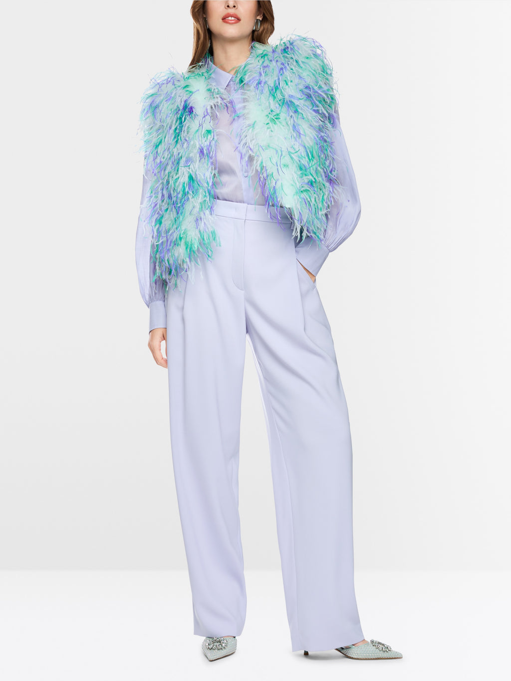Waistcoat with ostrich feathers