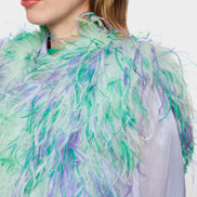 Waistcoat with ostrich feathers